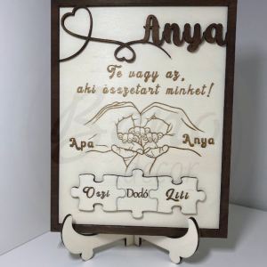 Személyre szabható Anyák napi családi puzzle