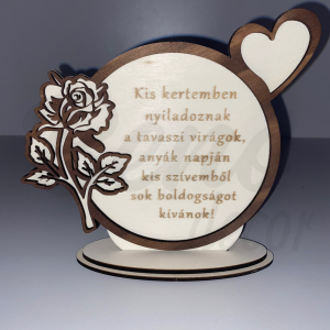 Anyák napi tábla rózsával