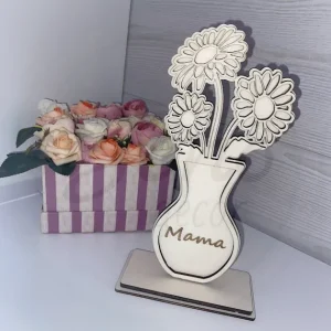 Talpas váza margarétával Mamáknak