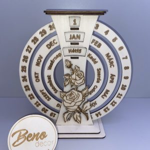 Öröknaptár - rózsa mintával