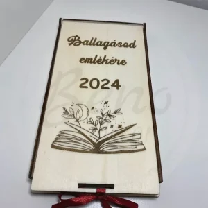 Pénz/utalványátadó doboz - Ballagásod emlékére felirat
