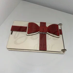 Pénz/utalványátadó doboz piros masnival