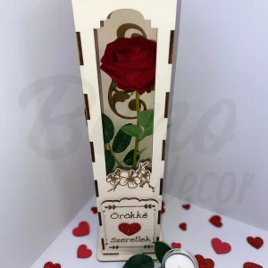 Rózsadoboz - választható felirattal