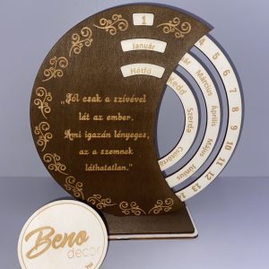 Öröknaptár idézettel – gravírozott naptár egyedi szöveggel