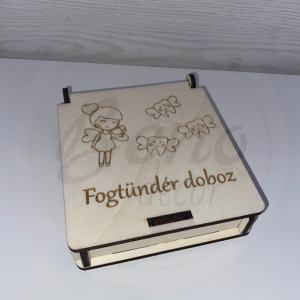 Egyedi gravírozott fogtündér doboz – fogtartó doboz gyermekeknek